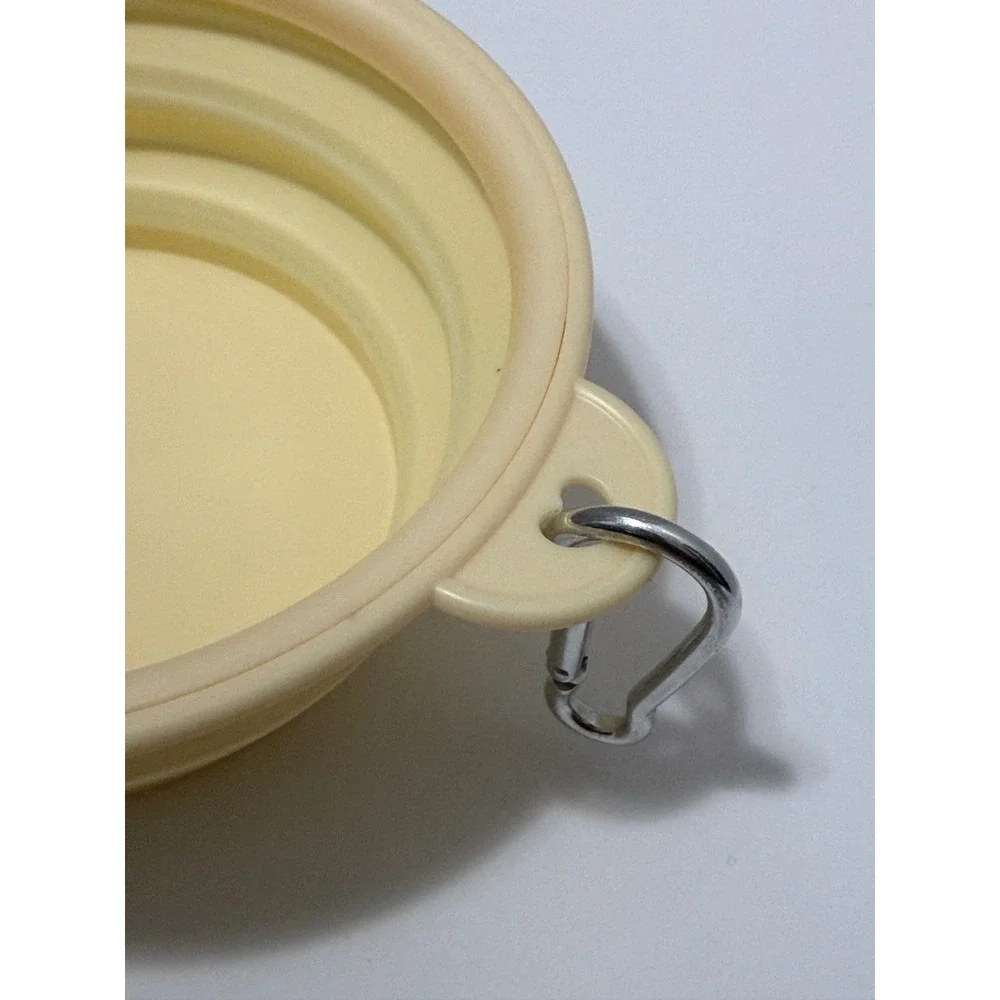 4 Collapsible Silicone Dog Bowl Cat‎ Bowl Food Water Travel Bowl with Carabiner